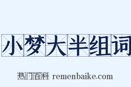 小梦大半组词是什么意思的图片